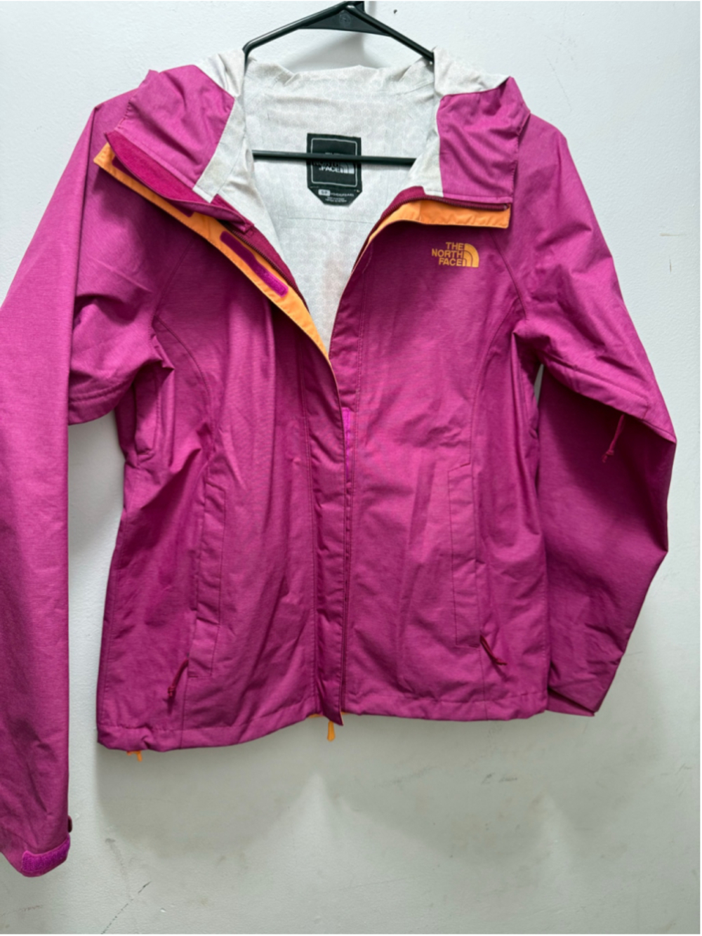 Women's The North Face Pink Orange HyVent 2.5L Jacket S - Picture 1 of 6